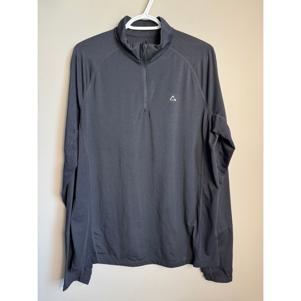 Paradox Mens 1/4 Zip Pullover Base Layer Merino Wool Blend Gorpcore Hiking Large